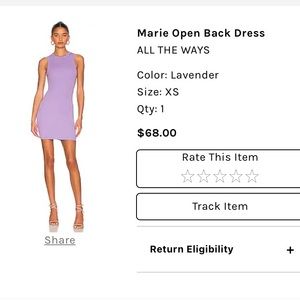 Lavender Marie dress from revolve